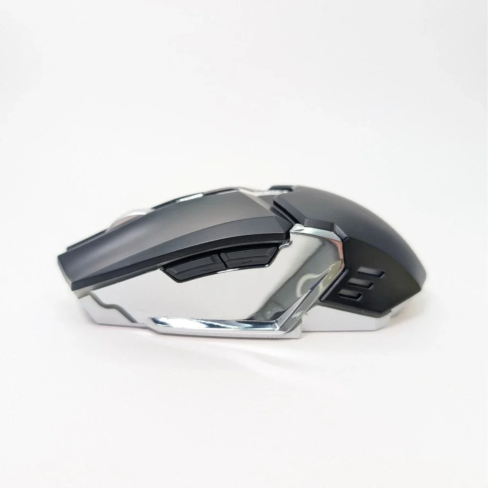 Mamba Snake Wireless Gaming Mouse RGB LED Rechargeable Black/Chrome USB Receiver